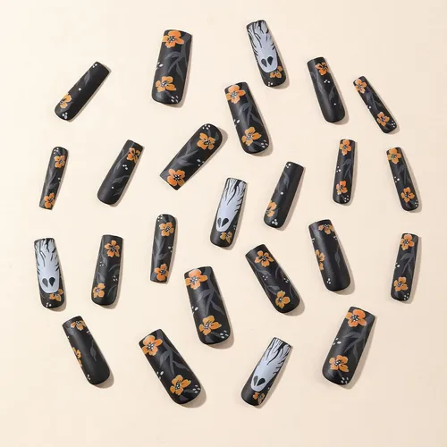 Funda De Uñas Reutilizable Para Halloween, Pegatinas Princip Black-a5-04-03