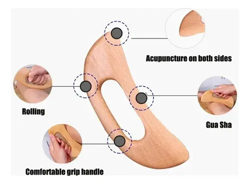 Mzf Gua Sha – Espátula De Masaje De Madera, Herramienta Mzf