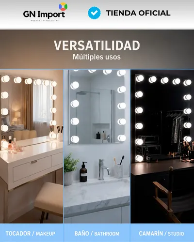 Luces Led Para Espejo Tocador Usb 10 Focos Regulables