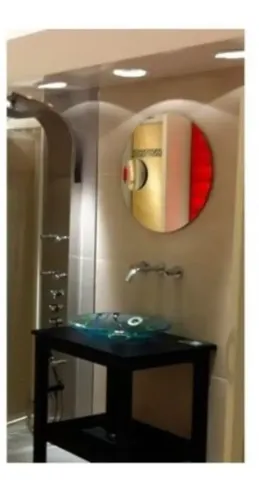 Espejo Redondo Reflejar 55cm con Aumento para Baño