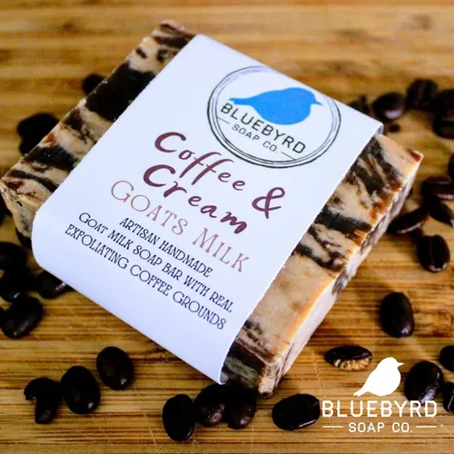 Jabón Exfoliante De Leche De Cabra Coffee Cream Bluebyrd