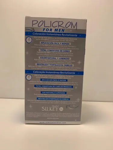 Tintura Silkey Policrom For Men Coloración Masculina Castaño Claro