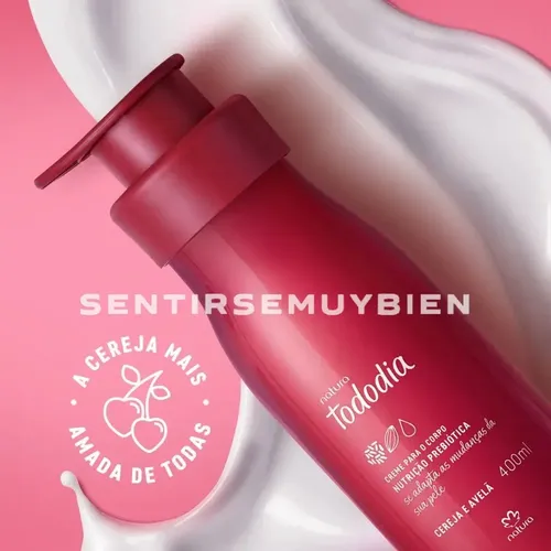 Crema Hidratante Corporal Natura Cereza Y Avellana 400ml