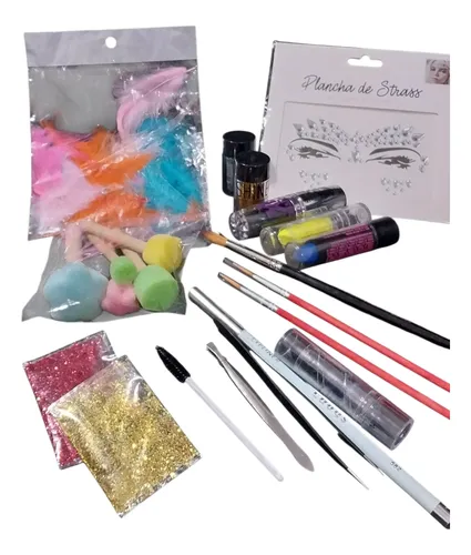 Lote Maquillaje Artistico 20 Art Brochas Stencil Labiales ++