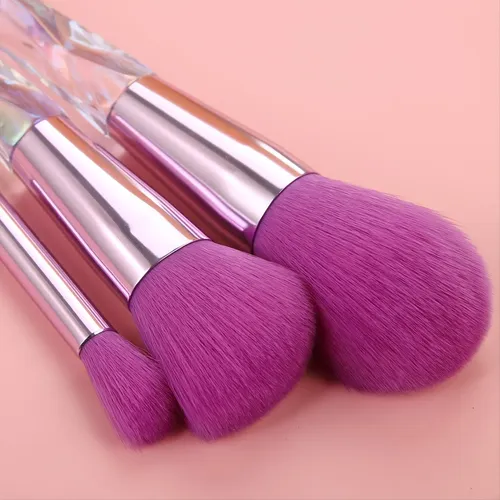 Crystal Acrylic Handle Makeup Brush Set Beauty Tools