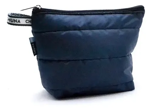 Necessaire Chuna Tina Matelasse Maquillaje Cosmeticos Azul