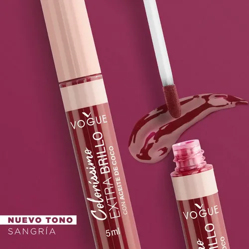 Labial Liquido Vogue Colorissimo Extra Brillo Sangria