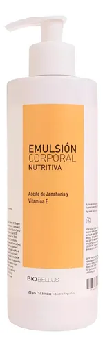 Emulsion Corporal Zanahoria Y Vit E Nutritiva 400g Biobellus
