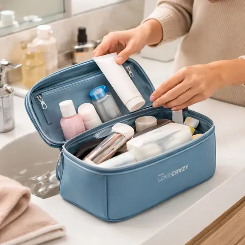 Neceser Para Maquillaje Y Accesorios De Viaje Eco Cuero Love