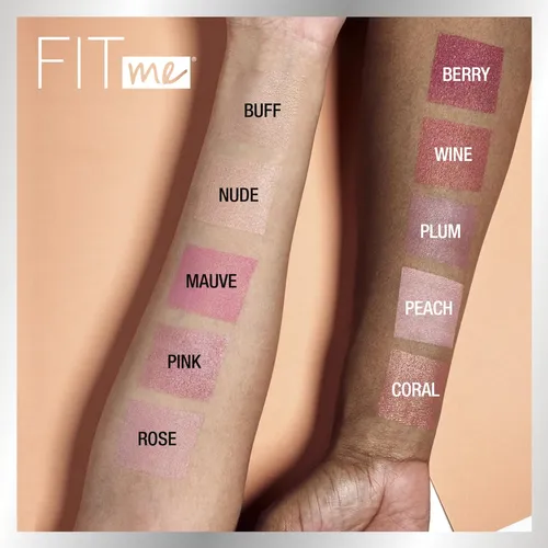 Colorete En Polvo Maybelline Fit Me, Malva, Ligero Y Durader