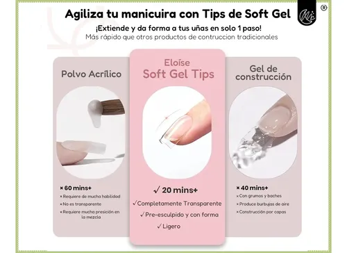Kit Uñas Soft Gel Semipermanente Set Profesional Completo