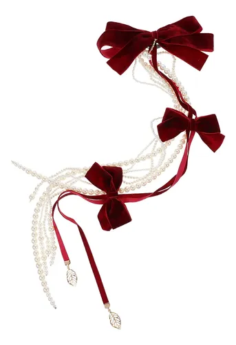 ..1 Juego De Horquillas De Tela Para Novia Con Perlas