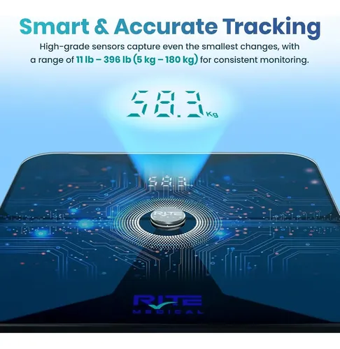 Ritescale 2214 Escala Inteligente De Peso Con Bia Y App