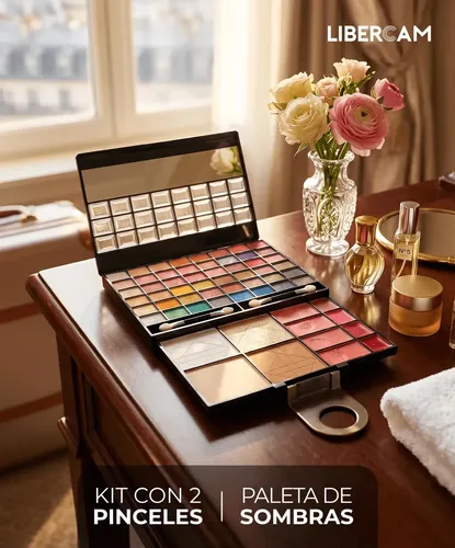Set Maquillaje Completo 60 Colores Paleta De Sombras