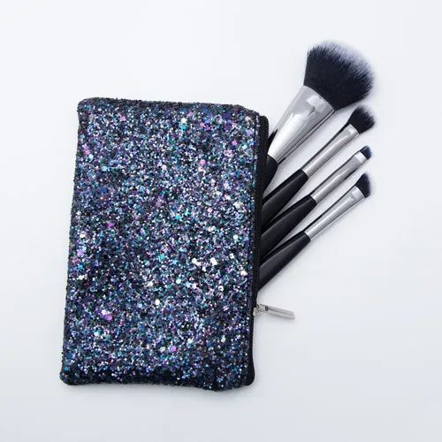 Set Portátil De Brochas De Maquillaje Mini Pebble Con Mango
