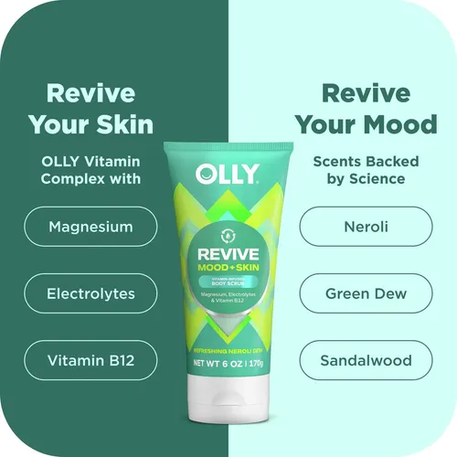 Exfoliante Corporal Olly Revive Con Magnesio, Electrolitos Y