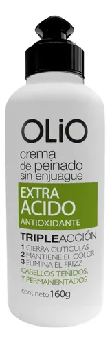 Crema De Peinar Triple Acción S/enjuague Extra Ácido Olio