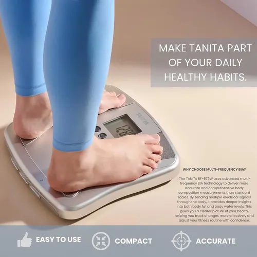 Báscula De Grasa Y Agua Tanita –  Digital –  2 Usuarios Bf-6 Plateado