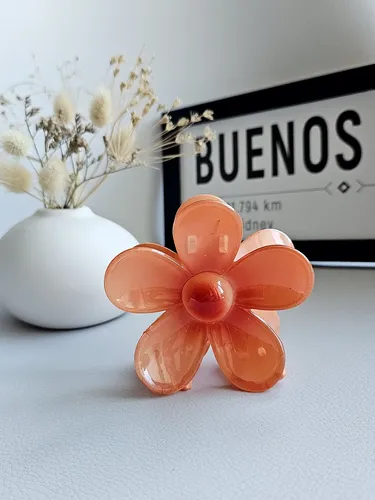Broche Pelo Flores Hawaiana X2 Gancho Bali  Pinza Tendencia