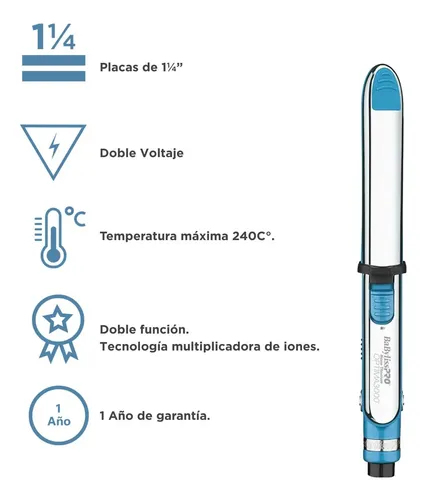 Planchita Pelo Babyliss Alisado Óptima 3000 Bivoltaje