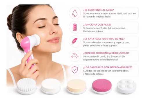 Cepillo Facial 5 En 1 Masajeador Limpiador