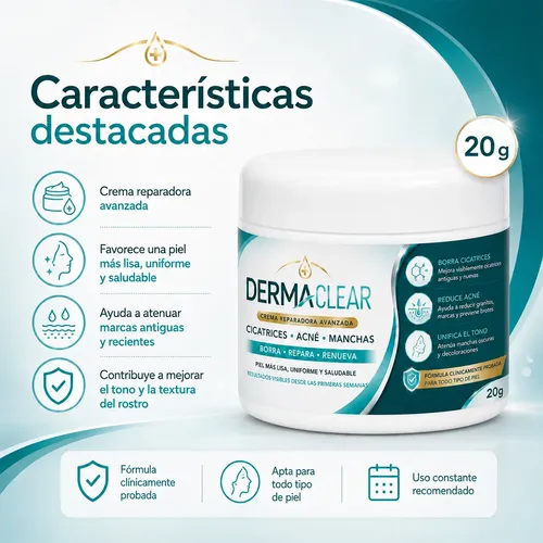 Crema Reparadora Calma Granitos Marcas Varices Estrías Acné