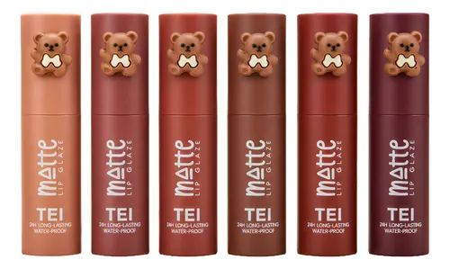 Matte Lip Glaze Osito Labial Liquido X6uni Tei Cosmetica