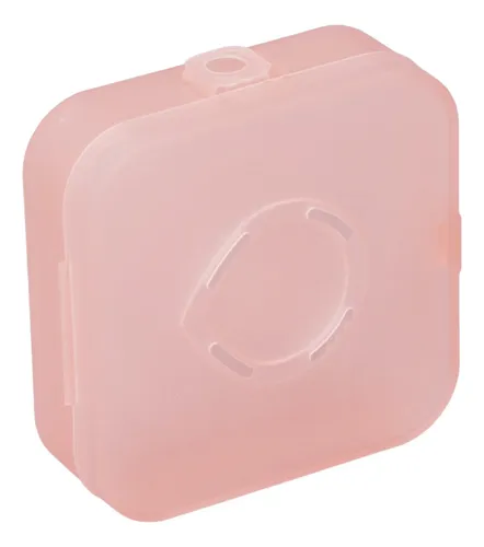 Estuche Powder Puff Para Almacenamiento De Maquillaje Rosa T