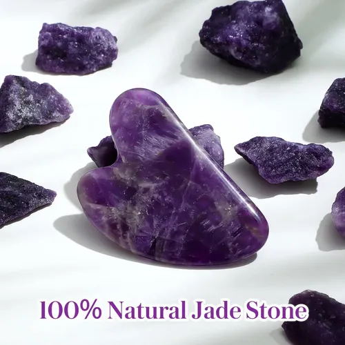 Gua Sha Facial Rosenice Cristal Masaje Relajante Morado