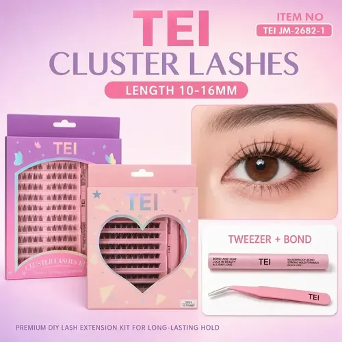 Set Profesional De Pestañas En Ramillete Tei Cosmetica