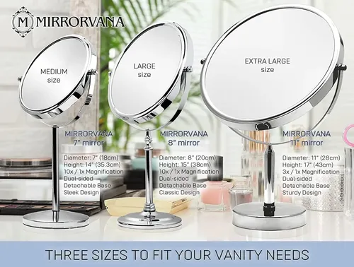Espejo De Aumento Mirrorvana Xxlarge Con Aumento 3x