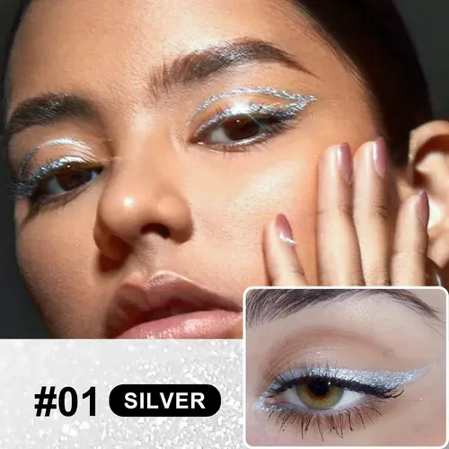Delineador Líquido Plateado Evpct 1u Shimmer Silver