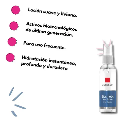Loción Biosmotic Hidratación Intensa Water Booster Lidherma Tipo de piel Seca, Normal, Grasa, Mixta