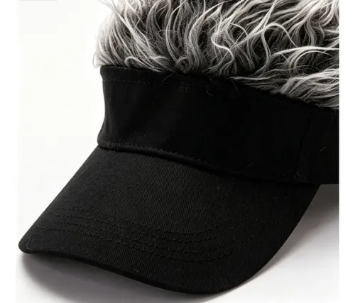 Gorra Visera Con Pelo Postizo Ajustable Deportiva Unisex Black Un