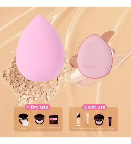 Set De Bolsa De Viaje Rosa Con Forma De Huevo De Hojaldre