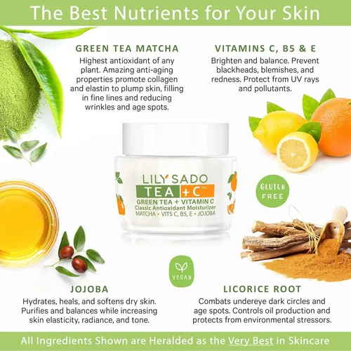 Crema Hidratante Lily Sado Té Verde Matcha Vit C 60ml