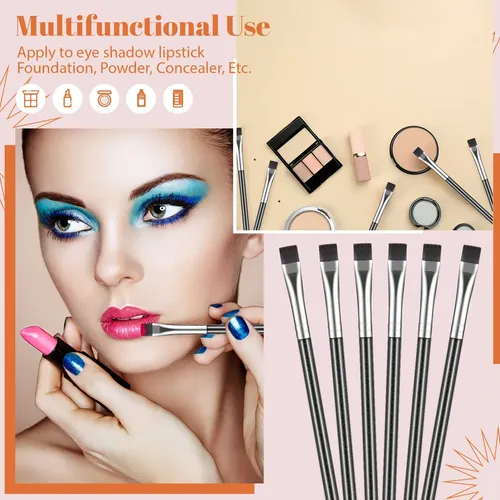 Set De Brochas De Maquillaje Nuogo Flat Eyeliner Eyellow Cor
