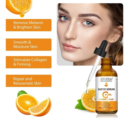 Sérum Facial Premium Con 20% De Vitamina C Y Ácido
