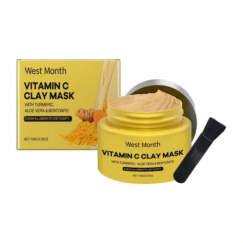 Mascarilla De Barro Con Vitamina C Y Cúrcuma Que Limpia Suav