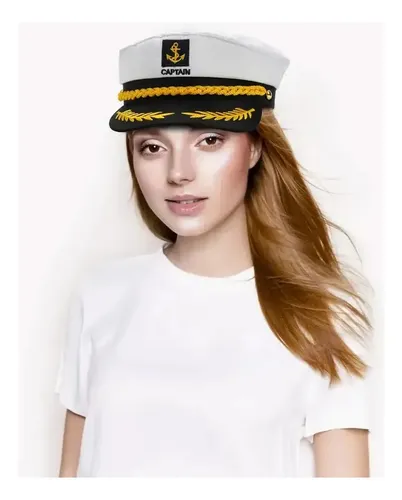Pack De 4 Sombreros Blancos Para Disfraz De Capitán