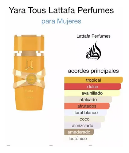 Perfume Arabe Yara Tous Lattafa Eau De Parfum Mujer 100 Ml