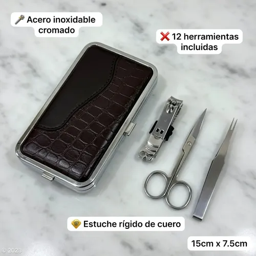 Set De Manicura Y Pedicura 12 Piezas Con Estuche