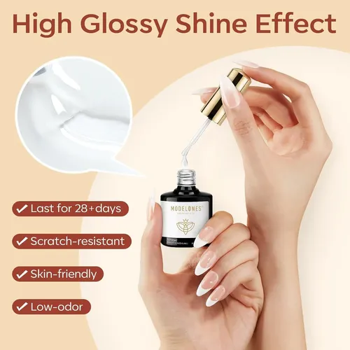 Modelones Kit Gel Base/top Coat 3pcs