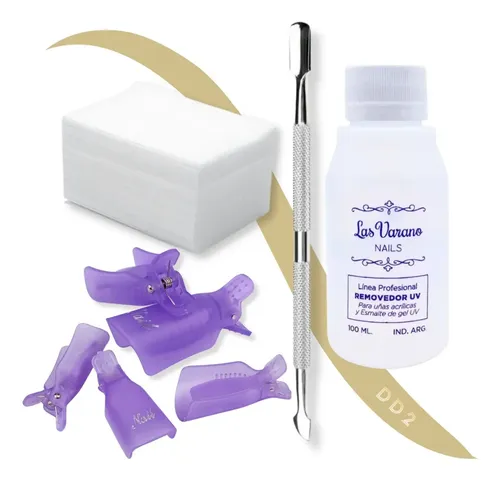 Kit Removedor Uv Broches Wipes Repujador Semipermanente
