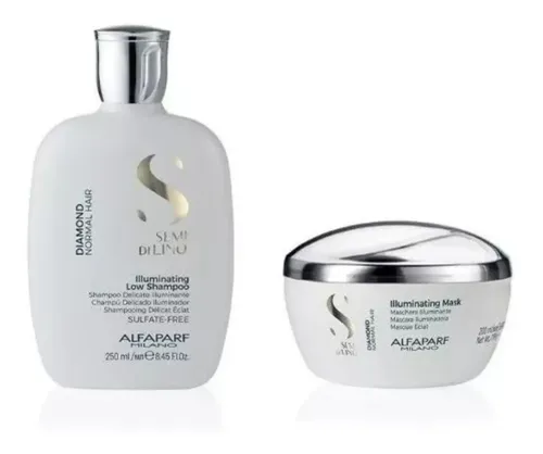 Mascara Alfaparf Semi Di Lino Iluminador + Shampoo 250ml