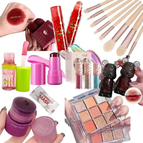 Set De Maquillaje Kawaii Kbeauty Coreano Kit Brochas Deluxe