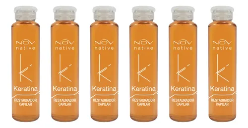 Ampolla Keratina Nov Restaurador Capilar 15ml X 6 Unidades