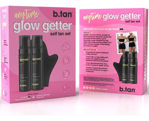Autobronceador B.tan Anytime Glow Getter, Paquete De 2 Unida