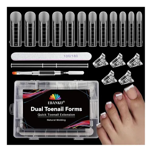 Conjunto Moldes Poly Gel Para Uñas De Dedos De Los Pies