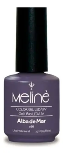 Esmalte Meline Nuevos Colores Gel Uv/led Semip. X 15 Ml Color 166 Alba del Mar